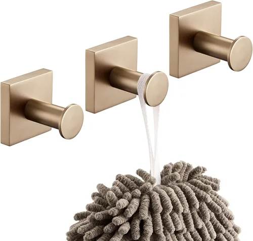 Miniatura 15 de KOKOSIRI Ganchos para Toallas de Baño para Pared de Ducha, Colgadores de Toallas, Ganchos para Bata de Baño para Puerta, Cocina, Armario, Acero Oro