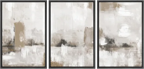 Miniatura 134 de SIGNFORD Impresión en Lienzo Enmarcado Conjunto de Arte de Pared Arte Abstracto Terroso en Tonos Marrón Profundo y Beige Arte Moderno Decorativo