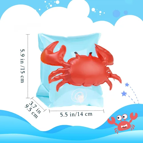Miniatura 6 de HeySplash Brazaletes inflables para niños (de 3 a 6 años), mangas flotantes para brazo de piscina, tubo flotante, alas de agua, para natación, hasta
