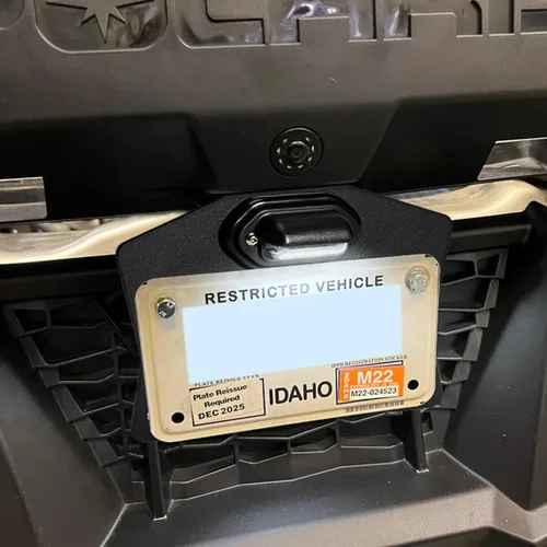 Miniatura 7 de Marco de soporte para matrícula ATV UTV con luz LED, universal para remolque, camión, RV, barco, carrito de golf, motos de nieve, SxS Ranger RZR