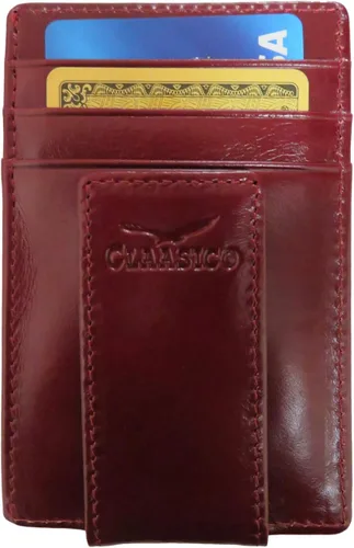 Miniatura 36 de Billetera de cuero con clip para dinero, bolsillo frontal delgado, bloqueo RFID con imán súper fuerte