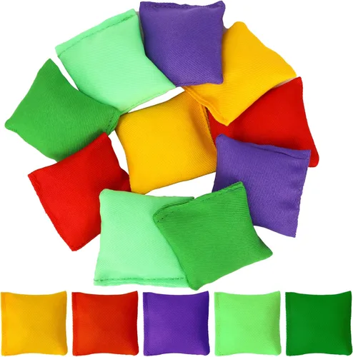 Puf pequeños y coloridos de nailon para juegos de lanzamiento de manos, duraderos para niños y exteriores, bolsas de lanzamiento para aula, patio