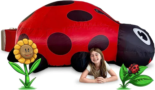 Miniatura 13 de AirFort - Fuerte inflable para niños, se construye en 30 segundos, tienda de campaña para jugar a partir de 3 años (pelota de playa azul)