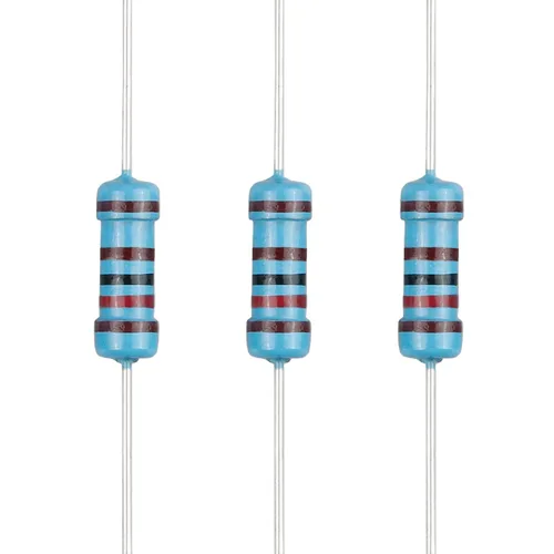 Miniatura 49 de 100 resistencias de 1 ohm 1/2 W (0.5 vatios) ±1% tolerancia de película metálica, resistencia fija de múltiples valores de resistencia opcional