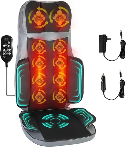 Miniatura 11 de TeqHome Tapete de Masaje de Cuerpo Completo con Calor y Almohada de Masaje Shiatsu Movible para Cuello y Espalda, Almohadilla de Masaje con Almohada