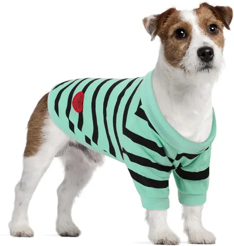 Miniatura 18 de Camiseta a rayas para perros y gatos, chaleco de algodón para primavera, verano, para mascotas, adecuada para mascotas pequeñas y medianas y Amarillo