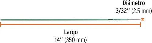 Miniatura 2 de TRUPER E6013-3 6013 Electrodo de palo 3/32" (2.4mm)