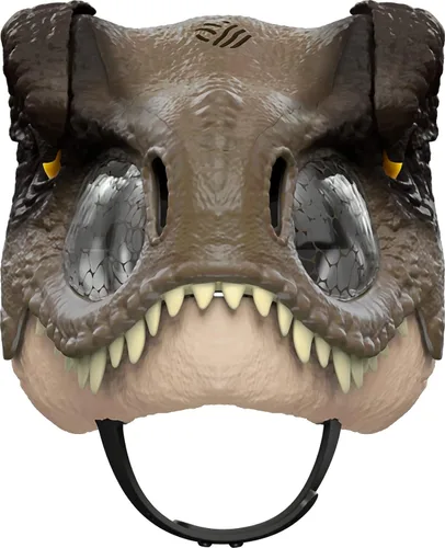Miniatura 5 de Máscara Mattel Jurassic World Dominion Chomp N Roar de Dinosaurio, Máscara de Tiranosaurio Rex de Juego de Rol de Dinosaurio y Accesorio de Disfraz