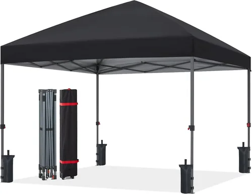 Miniatura 17 de ABCCANOPY Tienda de campaña desplegable de 10 x 10, refugio instantáneo de fácil instalación con bolsa con ruedas, toldo resistente al aire libre