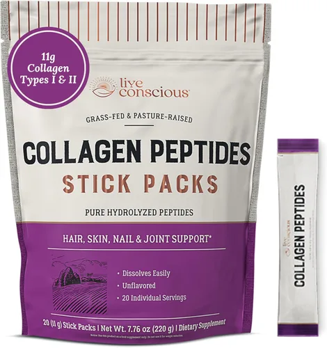 Miniatura 11 de Live Conscious Polvo de Péptidos de Colágeno – Polvo de Colágeno Hidrolizado de Origen Natural – Apoyo para el Cabello, la Piel, las Uñas