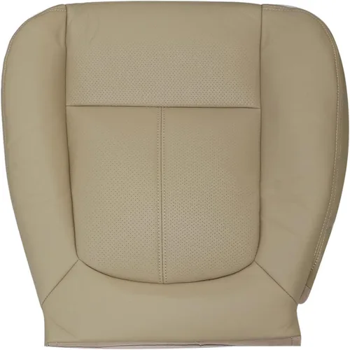 Miniatura 5 de Priprilod Funda de Asiento de Reemplazo de Microfibra de Cuero Perforada Color Marrón Claro para Conductor y Pasajero, con Respaldo Reclinable