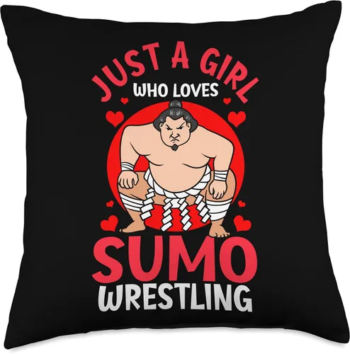 Miniatura 4 de Funny Sumo Wrestler Sumo Wrestling Japanese Gift Wrestler Japanese Just A Girl Who Loves Sumo Wrestling - Almohada de 16 x 16 pulgadas, multicolor
