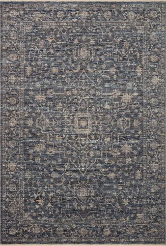 Miniatura 3 de Loloi Sorrento Collection SOR-01 Midnight/Natural - Alfombra decorativa de 2 pies x 3 pies