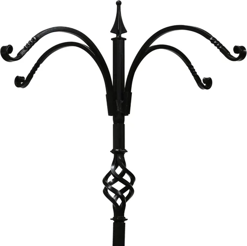Miniatura 2 de Kettle Moraine Juego de poste decorativo para comederos de pájaros de 4 brazos con enchufe de tierra Twister