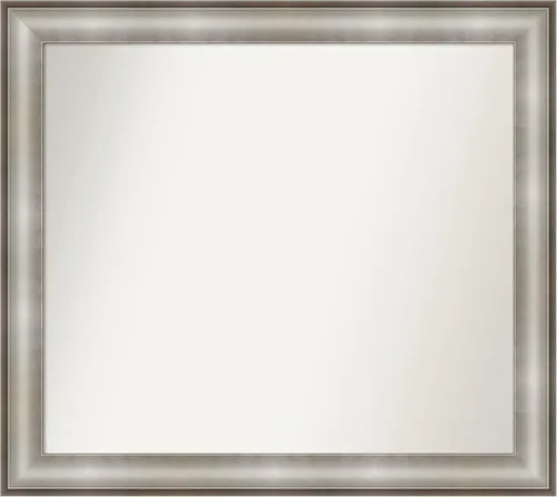 Miniatura 57 de Amanti Art Espejo de baño plateado para sobre fregadero, 28 x 47 pulgadas, espejo rectangular de plata imperial, marco de madera tradicional de gran