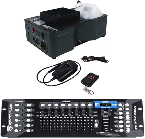 American DJ Fog Fury Jett Máquina de niebla vertical+control remoto inalámbrico+controlador DMX