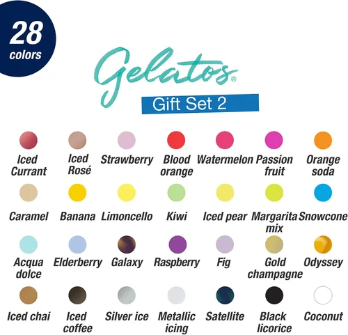 Miniatura 3 de Faber-Castell Gelatos Dolce 2 Set de regalo: 28 crayones de gel de acuarela y suministros de acuarela para pintura, dibujo y arte, lápices