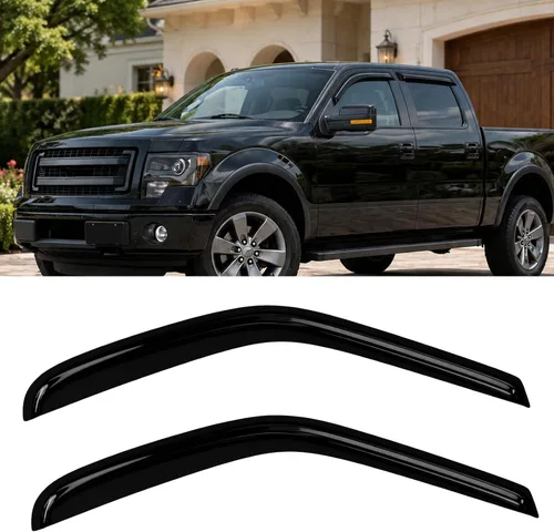 Miniatura 86 de Protectores de lluvia de ventana para Ford F150 SuperCab 2004-2014 2 piezas deflector de ventana para 09-14 F-150 con 2 puertas delanteras
