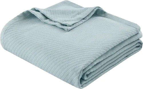 Miniatura 12 de Madison Park - Manta de lujo, suave, acogedora, 100% algodón hilado en anillo, para cama, o sofá