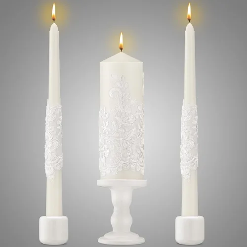 Miniatura 13 de Irenare Unity Velas con soporte para ceremonia de boda, accesorios de decoración de boda, portavelas de cristal, vela para eventos formales, iglesia