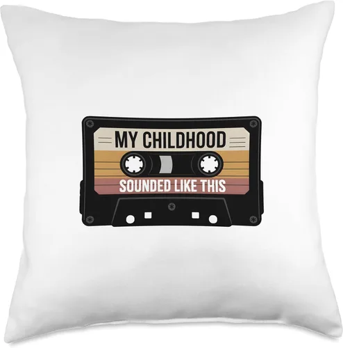 Miniatura 4 de My Childhood Sounded Like This Retro Cassette Throw Pillow