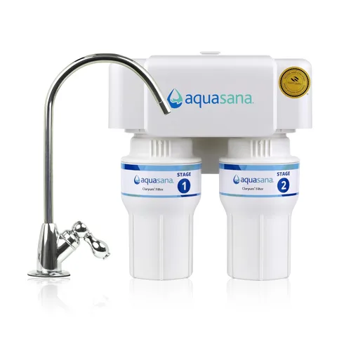 Miniatura 12 de Aquasana Filtro de agua para debajo del fregadero Filtración de 2 etapas Reduce hasta un 99.99% de PFAS, plomo, cloro, quistes y más Filtro