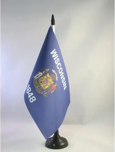 Miniatura 134 de Bandera de mesa de Colorado de 4 x 6 pulgadas, bandera de escritorio del estado de Colorado de EE. UU., 5.9 x 3.9 in, palo y base de plástico negro
