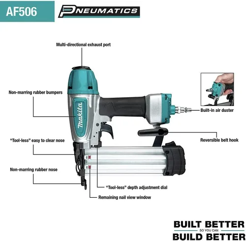 Miniatura 7 de Makita AF506 Clavadora Brad de 2", calibre 18