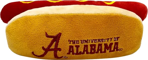 NCAA Alabama Crimson Tide HOT Dog - Juguete de peluche para perros y gatos, juguete de peluche para perros y gatos con chirriador interior y hermoso