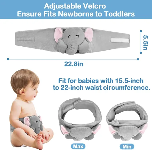 Miniatura 4 de Alivio de cólicos y gases para bebés - Heigoeost Envoltura abdominal calentada para recién nacidos para aliviar el vientre mediante calor Elefante