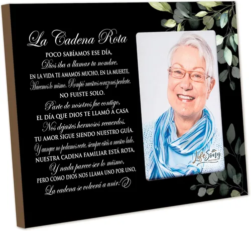 Miniatura 12 de LifeSong Milestones Marco de fotos personalizado de condolencias conmemorativas, los que amamos no se van caminan a nuestro lado todos los días