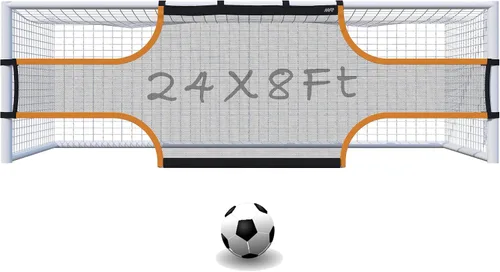 Miniatura 10 de MR Soccer Goal Target Sheet, Field Net, Professional Shooting Practice Aid