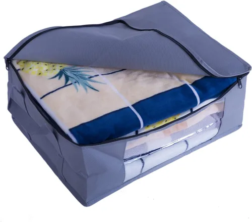 Miniatura 7 de Bolsas de almacenamiento de ropa con cremallera con ventana transparente de plástico y asas resistentes, ideales para almacenamiento de temporada