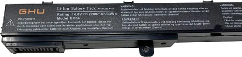 Miniatura 3 de GHU A31N1319 A41N1308 - Batería de repuesto para portátil Asus X551 X551C X551CA X551M X551MA X451 X451CA X451M X451MA D550 D550MA A41, compatible
