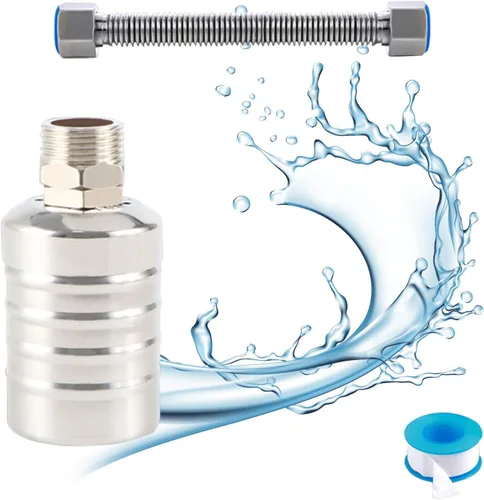 Miniatura 10 de Water Float Valve, Stainless Steel Fully Automatic Water Level Controller Portable Auto Shut Off Mini Float Valve for Water Tank Pool Kitchen 3/4in