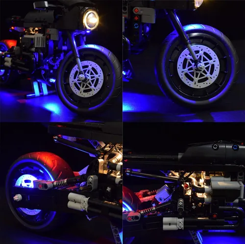 Miniatura 6 de LightGo Kit de iluminación LED diseñado para Lego 42155 The Batman Batcycle Building Set - No incluye modelo (versión clásica)
