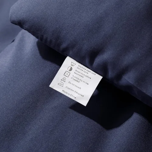 Miniatura 8 de ROSGONIA Edredón tamaño completo para niños adolescentes y niñas azul marino, 3 piezas (1 edredón azul y 2 fundas de almohada), ropa de cama ligera