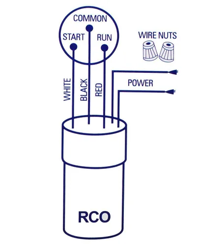 Miniatura 6 de RCO410 Kit de condensador de arranque duro 3 en 1, compatible con refrigeradores y congeladores, 1/4-1/3 H.P. 115VAC (1 unidad)