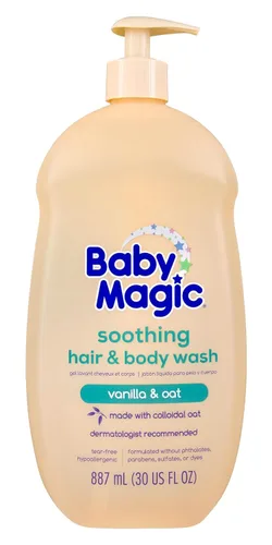 Miniatura 21 de Baby Magic Jabón hidratante para el cabello y el cuerpo, especialmente formulado para la delicada piel del bebé, sin lágrimas, caléndula y coco, 30