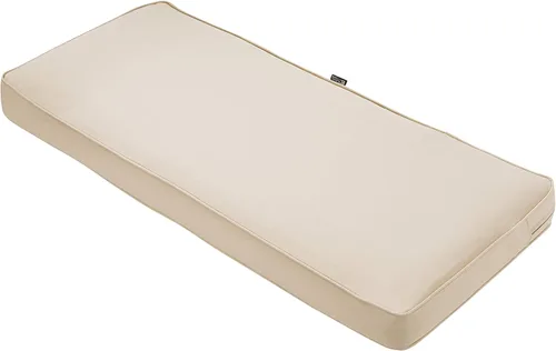 Miniatura 20 de Classic Accessories, Montlake FadeSafe - Cojín para banco de exteriores resistente al agua, 42x18x3 pulgadas, beige antiguo