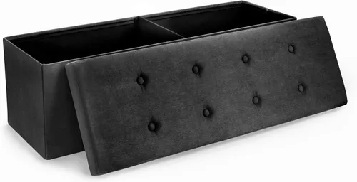 Miniatura 12 de Sorbus – Banco otomano plegable, De Almacenamiento Con Tapa – perfecto para juguetes y zapatos, Otomano, asiento, reposapiés, color contemporáneo