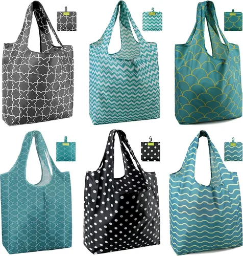 Miniatura 31 de Bolsas de la compra de animales reutilizables plegables bolsas de comestibles