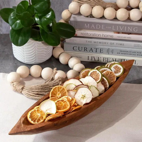 Miniatura 5 de ANDALUCA Rellenos naturales para jarrones y tazones Rebanadas de naranja seca, manzana y cítricos Decoración del hogar (rebanadas de fruta)