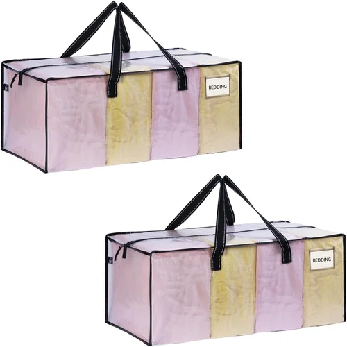 Miniatura 30 de VENO Paquete de 4 bolsas de mudanza resistentes, bolsas de embalaje transparentes para una fácil visibilidad, alternativa a las cajas de mudanza