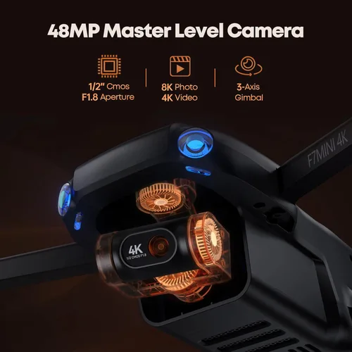 Miniatura 2 de Bwine F7MINI - Drones con cámara para adultos con video 4K y foto 8K, cardán de 3 ejes EIS, 249g exento de FAA, transmisión de más de 6KM, retorno