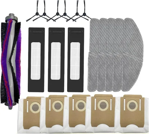 Cepillo lateral principal para aspiradora, filtro HEPA, consumibles de tela reemplazables, compatible con Midea S8 S8 + bolsa de polvo Robot de Como