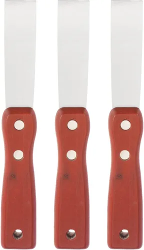 Miniatura 8 de uxcell Raspador de masilla 1" acero inoxidable masilla cuchillos mango de madera para yeso masilla masilla