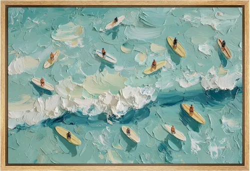 Miniatura 20 de SIGNFORD Lienzo enmarcado para pared, acuarela pastel, morado, luna, cielo, naturaleza, ilustraciones de área silvestre, arte moderno, vibrante