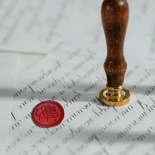 Miniatura 7 de Sello de Cera de Flor, Sello de Cera de Rosa para Invitaciones de Boda, Sobres, Embalaje de Regalo Cabeza de flor de rosa