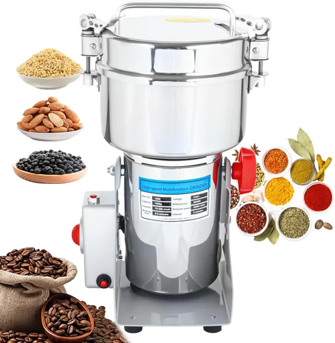 Molinillo de Grano Comercial de 1000g - Molinillo Eléctrico de 3000W de Alta Capacidad para Café, Especias, Frutos Secos y Cereales | 32000 RPM |